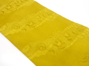 ふくれ織道長取りに抽象模様織出し名古屋帯